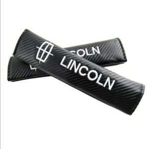 2 Lincoln carbon Fiber Universal seat belt pads Covers